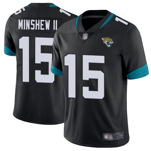 Men Nike Jacksonville Jaguars #15 Gardner Minshew II Black Team Color  Stitched NFL Vapor Untouchable Limited Jersey